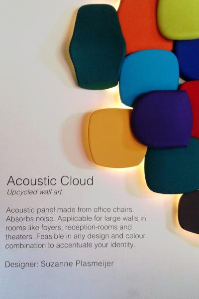 Acoustic Cloud - upcycled wall art       